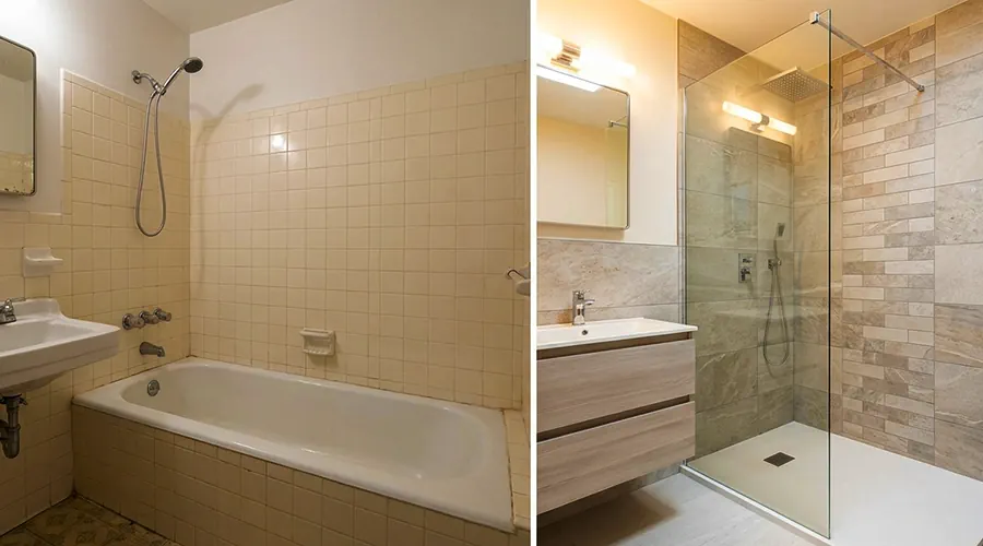 Cambio de bañera por plato de ducha en Torrevieja realizado por Serworks con instalación completa